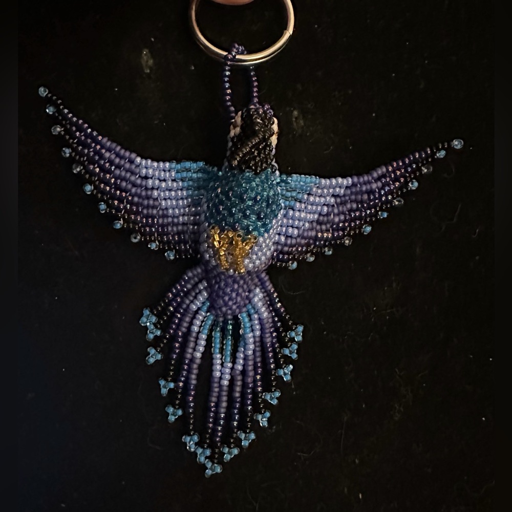 Bead Hummingbird Keychain - Picture 3 of 3